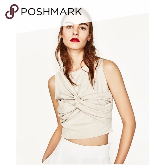 Zara suede Crop Top - Picture 6 of 7